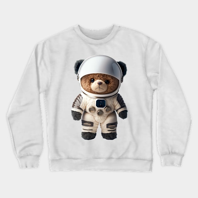 Cosmic Cuddle - The Adventures of Teddy in Space 6 Crewneck Sweatshirt by Cuteopia Gallery